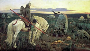 A Knight at the Crossroads, 1898. Artist: Viktor Mihajlovic Vasnecov