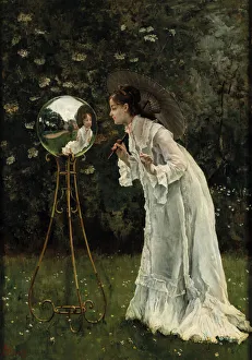 La Boule Argentee Print by Alfred Stevens (1823-1906)