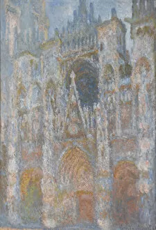Images Dated 3rd August 2018: La cathedrale de Rouen. Le portail, soleil matinal (The Rouen Cathedral. The portal