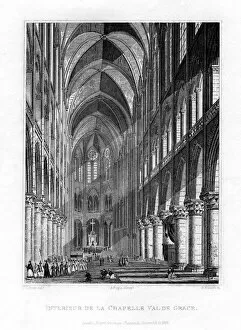 Roman Catholicism Gallery: La Chapelle du Val de Grace, Paris, France, 1829. Artist: Benjamin Winkles