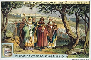 La Jerusalem deliveree par le Tasse, Procession of crosses to Mount Olive. 19th Century La Jerusalem deliveree par le Tasse, Procession of crosses to Mount Olive. 19th Century