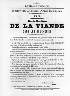 De La Viande, from French Political posters of the Paris Commune, May 1871 De La Viande, from French Political posters of the Paris Commune, May 1871