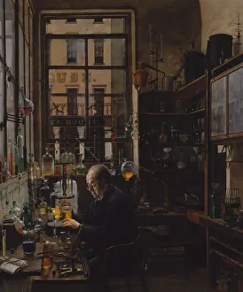 In the Laboratory, ca. 1885-87. Creator: Henry Alexander In the Laboratory, ca. 1885-87. Creator: Henry Alexander