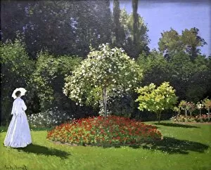 Impressionist Gallery: Lady in the Garden, 1867. Artist: Claude Monet