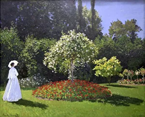 Lady in the Garden, 1867. Artist: Claude Monet Lady in the Garden, 1867. Artist: Claude Monet