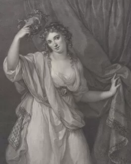 Angelica Kauffman Gallery: Lady Hamilton as the Comic Muse, Thalia, 1791. Creator: Raphael Morghen
