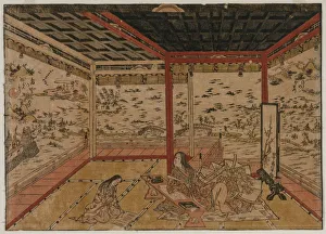 Lady Murasaki at Ishiyama Overlooking a Panorama with Seven Views of Lake Biwa, 1740s Lady Murasaki at Ishiyama Overlooking a Panorama with Seven Views of Lake Biwa, 1740s