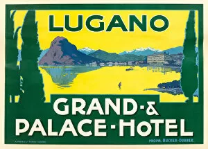 TRAVEL TOURISM GENEROSO LAKE LUGANO SWITZERLAND ALPINE ART POSTER PRINT CC6919