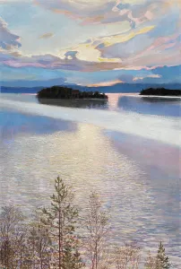 Prints of Lake View, 1901 Finland Prints: Akseli Gallen-Kallela's Lake View Print, 1901