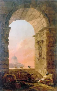 Landscape with an Arch and the St. Peters Basilica in Rome, 1773 Landscape with an Arch and the St. Peters Basilica in Rome, 1773