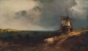 Landscape With Windmill, 19th century, (1917). Artist: Henry Bright Landscape With Windmill, 19th century, (1917). Artist: Henry Bright