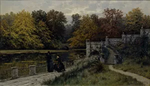 Autumn Landscape Gallery: The Lazienki Park, 1886. Artist: Kryzhitsky, Konstantin Yakovlevich (1858-1911)