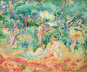 Le Bois ou Nu sous bois, 1906-1907. Creator: Cross, Henri Edmond (1856-1910) Le Bois ou Nu sous bois, 1906-1907. Creator: Cross, Henri Edmond (1856-1910)