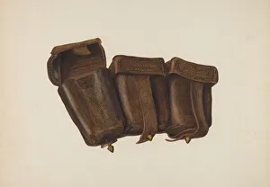 Leather Cartridge Case, 1935/1942. Creator: Fred Hassebrock Leather Cartridge Case, 1935/1942. Creator: Fred Hassebrock