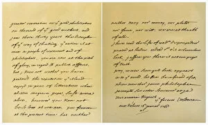 Images Dated 17th October 2006: Letter from Francois Marie Arouet de Voltaire to George Keat, 16th January 1760. Artist: Voltaire