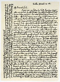 Letter from Jeremy Taylor to Lord Hatton, 23rd November 1661.Artist: Jeremy Taylor Letter from Jeremy Taylor to Lord Hatton, 23rd November 1661.Artist: Jeremy Taylor