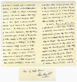 Letter from John Bright to Colonel Rathbone, 23rd January 1861.Artist: John Bright Letter from John Bright to Colonel Rathbone, 23rd January 1861.Artist: John Bright
