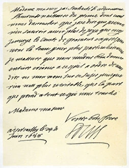 Letter from Louis XIV of France to Mary of Modena, 24th June 1688.Artist: King Louis XIV of France