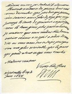 Letter from Louis XIV of France to Mary of Modena, 24th June 1688.Artist: King Louis XIV of France Letter from Louis XIV of France to Mary of Modena, 24th June 1688.Artist: King Louis XIV of France