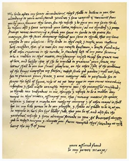 Letter from Queen Mary I to Lord Seymour of Sudeley, 4th June 1547.Artist: Queen Mary I Letter from Queen Mary I to Lord Seymour of Sudeley, 4th June 1547.Artist: Queen Mary I