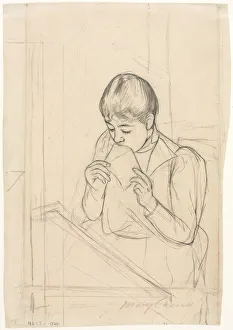The Letter (recto); The Letter (verso), 1891. Creator: Mary Cassatt (American, 1844-1926) The Letter (recto); The Letter (verso), 1891. Creator: Mary Cassatt (American, 1844-1926)