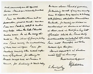 Letter from William Ewart Gladstone to Anthony Panizzi, 29th November 1856.Artist: William Ewart Gladstone Letter from William Ewart Gladstone to Anthony Panizzi, 29th November 1856.Artist: William Ewart Gladstone