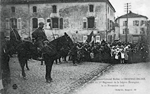 Images Dated 17th January 2007: Lieutenant-Colonel Rollet entering Chateau-Salins, Moselle, France, 17 November 1918