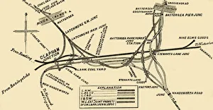 Lines of Rail at Clapham Junction, (c1878). Creator: Unknown Lines of Rail at Clapham Junction, (c1878). Creator: Unknown