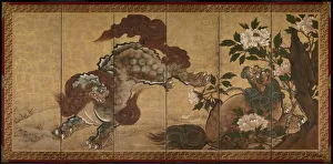 激安超特価 最大80%オフ  Lions in Gold Foil Backdrop, 1668. Art Prints from Heritage 絵画