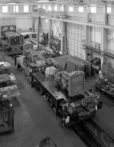 Locomotives being assembled at the Thomas Hill factory, Kilnhurst, South Yorkshire, c1960s Locomotives being assembled at the Thomas Hill factory, Kilnhurst, South Yorkshire, c1960s
