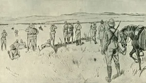 Lord Roberts and His Staff Watching the Boers Retreat from Zand River; General French Lord Roberts and His Staff Watching the Boers Retreat from Zand River; General French