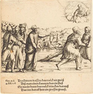 The Lord Sweetens the Waters of Marah, 1548. Creator: Augustin Hirschvogel The Lord Sweetens the Waters of Marah, 1548. Creator: Augustin Hirschvogel