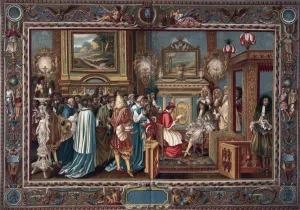 Louis XIVs audience to the Papal ambassador Sigismondo Chigi, 29 July 1664, (1903).Artist: Charles le Brun Louis XIVs audience to the Papal ambassador Sigismondo Chigi, 29 July 1664, (1903).Artist: Charles le Brun