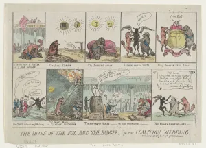 The Loves of the Fox and The Badger, or The Coalition Wedding. , January 7, 1784 The Loves of the Fox and The Badger, or The Coalition Wedding. , January 7, 1784