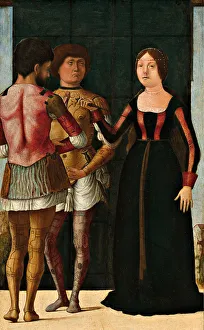 Lucretia, Brutus and Collatinus. Artist: De Roberti, Ercole (c. 1450-1496) Lucretia, Brutus and Collatinus. Artist: De Roberti, Ercole (c. 1450-1496)