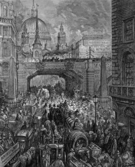 Rush Hour Gallery: Ludgate Hill, London, 1872