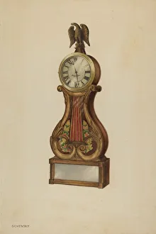 Lyre Clock, c. 1938. Creator: Isidore Sovensky Lyre Clock, c. 1938. Creator: Isidore Sovensky