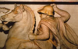 A Macedonian General fighting Persians, 4th century BC. (20th century) A Macedonian General fighting Persians, 4th century BC. (20th century)