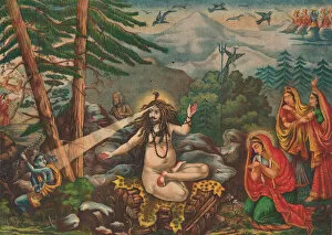 Laser Gallery: Madan-Bhasma (Shiva Turns Kama to Ashes), 1890. Creator: Unknown