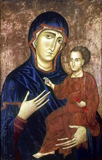 Images Dated 16th September 2005: Madonna and Child, 1230. Artist: Barone Berlinghier