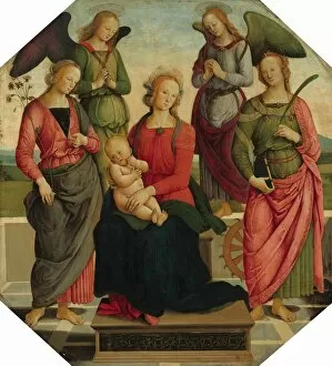 Motherhood Gallery: Madonna and Child with Two Angels, Saint Rose, and Saint Catherine of Alexandria