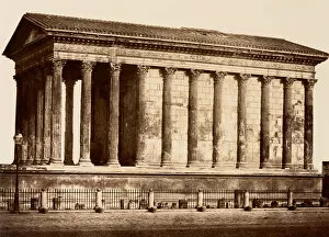 Temples Gallery: Maison Carree a Nimes, 1853. Creator: Edouard Baldus