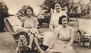 Her Majesty the Queen with the Royal Princesses, c1950. Creator: Lisa Sheridan Her Majesty the Queen with the Royal Princesses, c1950. Creator: Lisa Sheridan