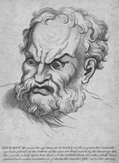Man with expression of horror, 18th century? Creator: Unknown Man with expression of horror, 18th century? Creator: Unknown