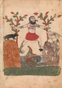 Mans Fate or the Man Taking Refuge in a Well Inhabited by a Dragon, Folio Mans Fate or the Man Taking Refuge in a Well Inhabited by a Dragon, Folio