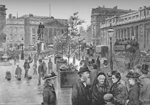 The Mansion House and the Bank of England, 1891. Artist: William Luker The Mansion House and the Bank of England, 1891. Artist: William Luker