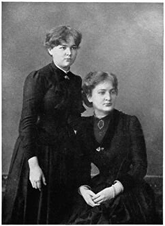 Images Dated 1st February 2006: Manya Sklodowska (Marie Curie) and her sister Bronya (seated), 1886
