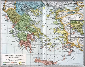 Map of Ancient Greece, 1902