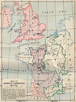 Dominion Gallery: Map of Angevin Dominions, 1902. Artist: FS Weller