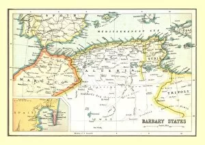 Map of the Barbary States, 1902. Creator: Unknown